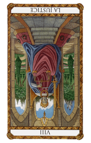 la justicia tarot ambre invertida