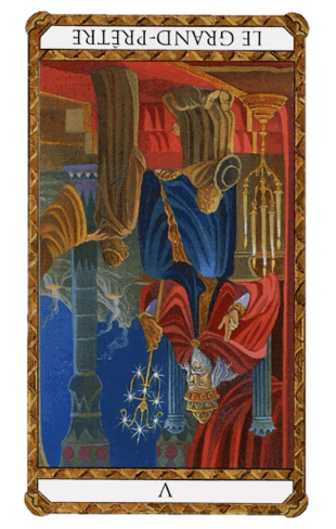 el papa tarot ambre invertida