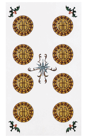 Ocho de Oros nº 8 Arcanos Menores Tarot Gratis
